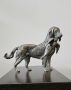 Много красива и детайлно  изработена статуетка на ловно куче. Бронз., снимка 1 - Статуетки - 45596556