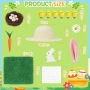 Нов Детски DIY комплект за декорация на великденска шапка с зайче пиленца и яйца, снимка 4