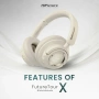 HiFuture FutureTour X - безжични слушалки с хибридно ANC, 35ч живот, AUX - шампанско злато, снимка 2