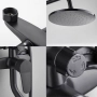 Душ комплект, кръгла регулируема по височина душ система за баня, снимка 3