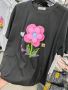 Дамски тениски с 3D цветя, снимка 1
