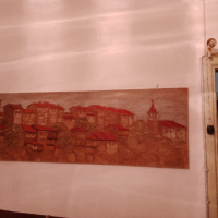 Панорама на В.Търново на пано с конци продавам, снимка 1 - Декорация за дома - 45023209