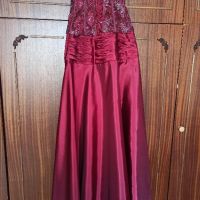 Официална рокля цвят бордо размер S/M, снимка 2 - Рокли - 45749368