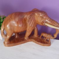 дървен слон , снимка 7 - Статуетки - 45095795
