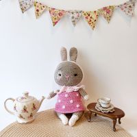 Детска играчка зайче, ръчна изработка, плетени играчки, подарък за момиче, снимка 7 - Други - 45387112