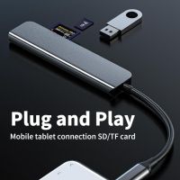 USB C хъб 6в1 USB HDMI TF SD четец на карти, снимка 5 - Кабели и адаптери - 45114190