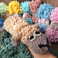 Ръчно плетена играчка овца, снимка 2 - Плюшени играчки - 45010648