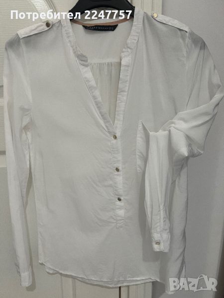 Бяла риза Zara размер S, снимка 1