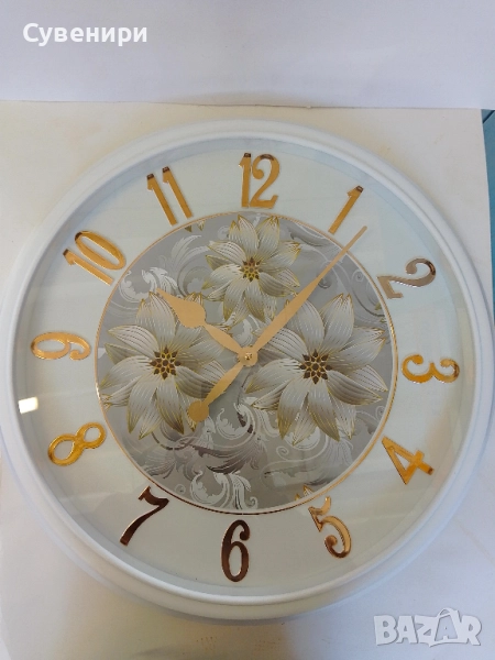стенен часовник-цветя, снимка 1