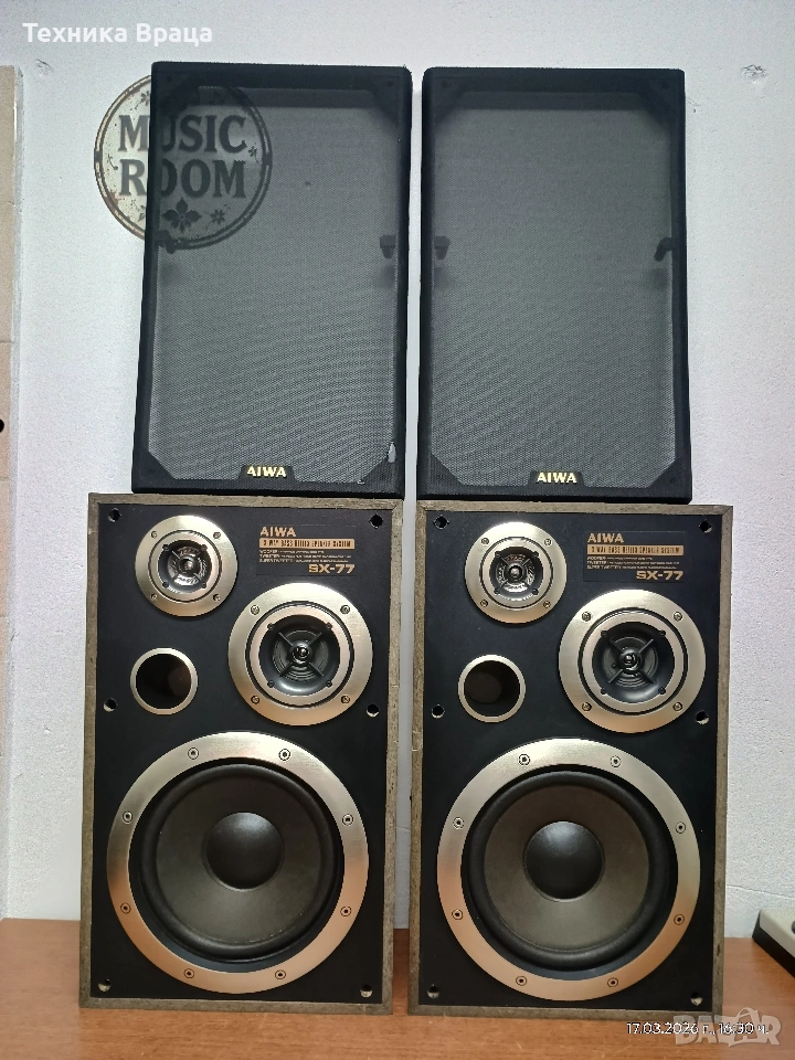 Трилентови тонколони AIWA SX-77. Перфектни! Изпращам видео. , снимка 1
