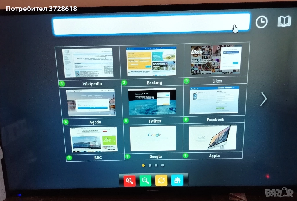 Перфектен 49 инчов смарт телевизор Sharp, снимка 1