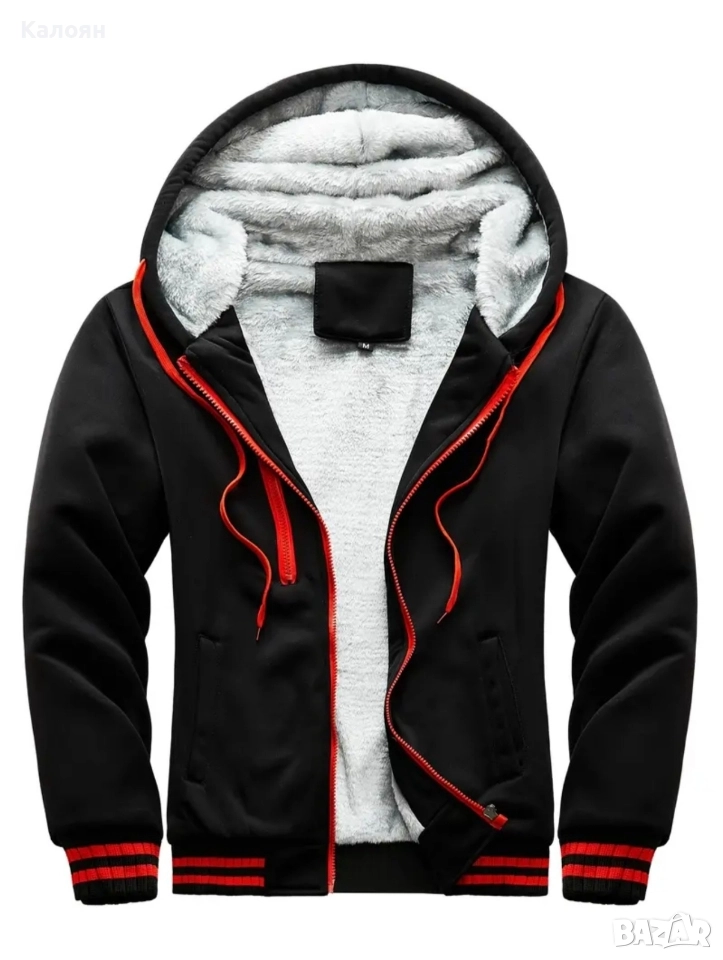 Горнище/Суитшър черно и червено XL, снимка 1