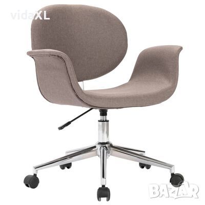vidaXL Въртящ офис стол, таупе, текстил)SKU:3054829, снимка 1