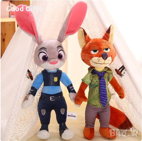 Плюшена играчка Зоотрополис Zootopia Джуди Хопс и Ник Уайлд, снимка 1