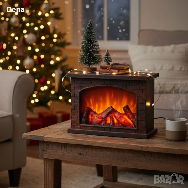 Декоративна LED камина с изкуствен пламък и звук – уют без риск и без отопление, снимка 1