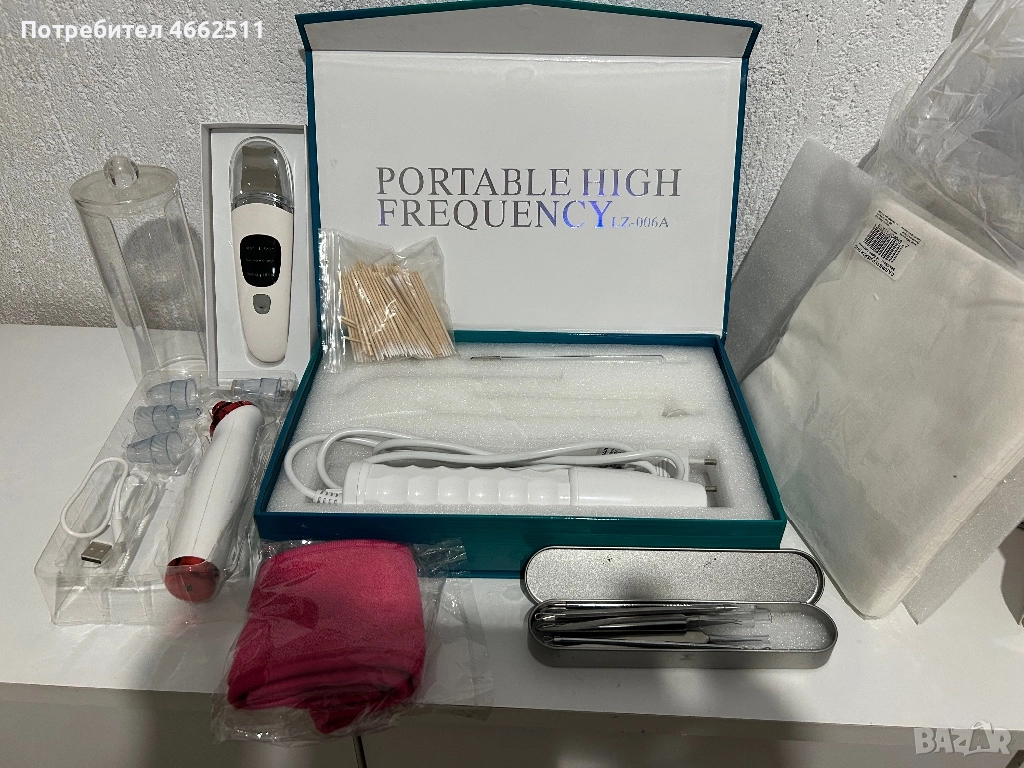 Комплект за почистване на лице с дарсонвал, снимка 1