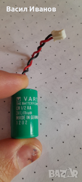 Литиева батерия Varta 3V CR 1/2 AA с конектор, снимка 1