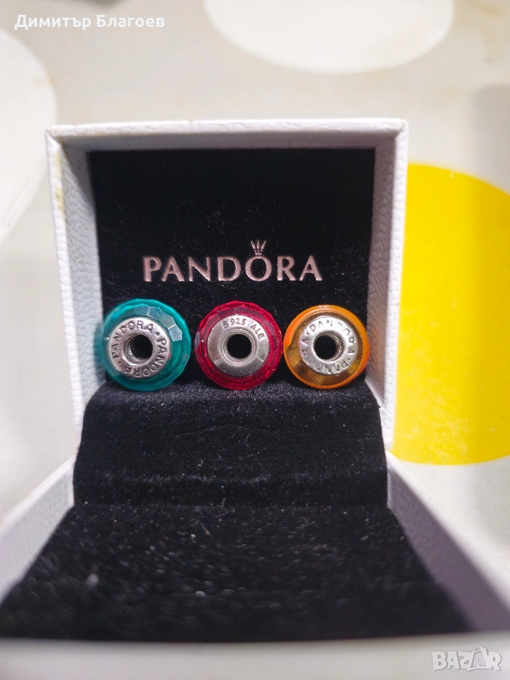 Charm Pandora мурангово стъкло 925, снимка 1