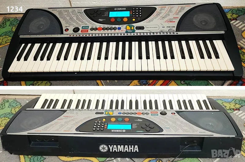 Синтезатор клавир YAMAHA PSR-240 пиано с динамична клавиатура 5 октави, снимка 1