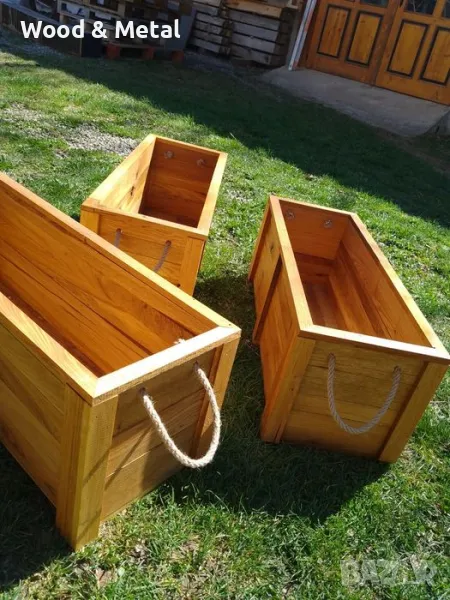 дървени кашпи, снимка 1