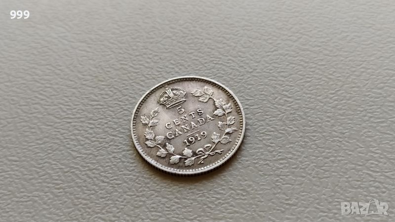 5 цента 1919 Канада - Сребро, снимка 1