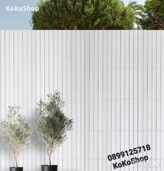 Бяла ограда-3х1 метра/преграда/декоративна преграда/декоративна преграда/декоративна ограда, снимка 1