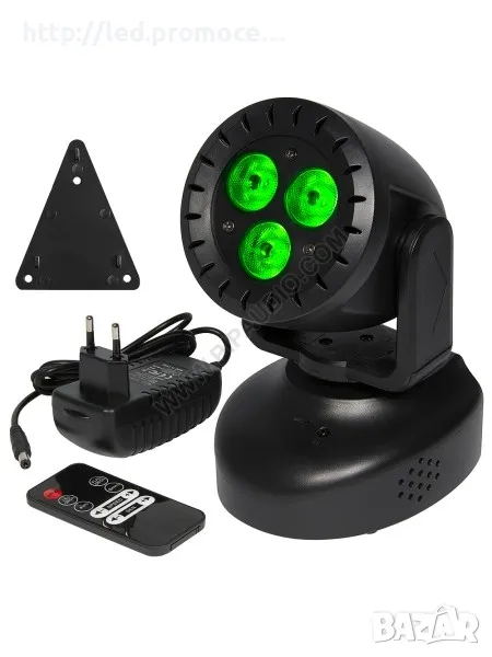 Moving Head Stage Light LED RGB Disco МИНИ Светодиоден ефект LED, снимка 1