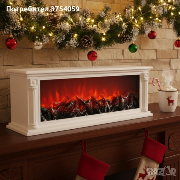 Голяма LED камина с ефект на жар – уют и атмосфера без дим и огън SP47, снимка 1