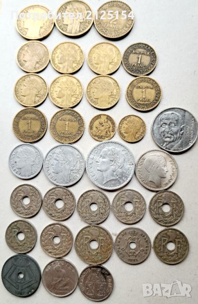 Лот от различни стари франкове. , снимка 1
