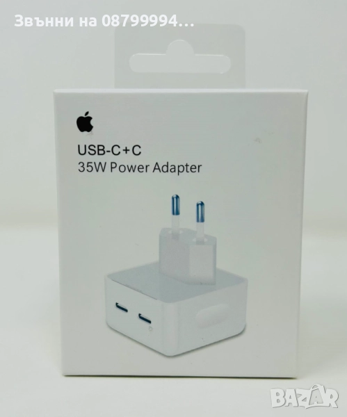   Оригинален адаптер DUAL USB C 35W Power Adapter Apple iPhone, снимка 1
