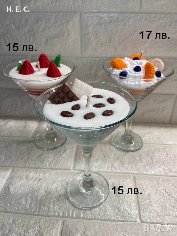 Ароматни соеви свещи в чаша, снимка 1