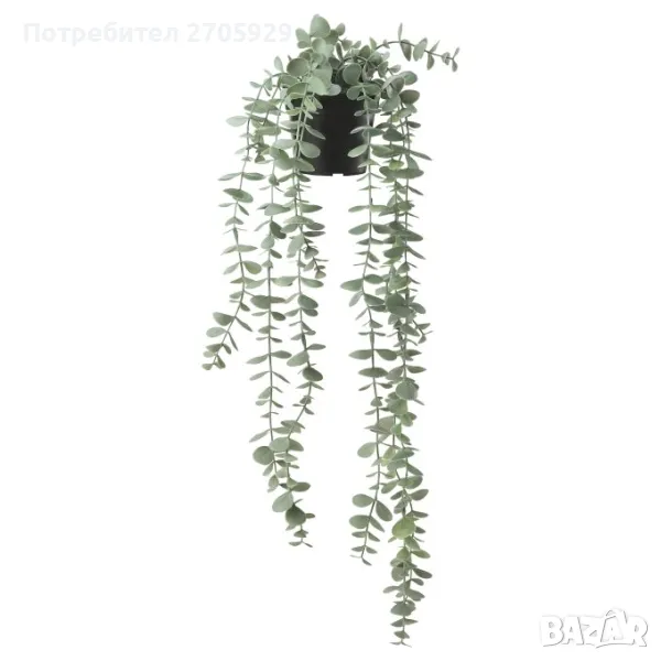 Изкуствено растение и кашпа, снимка 1