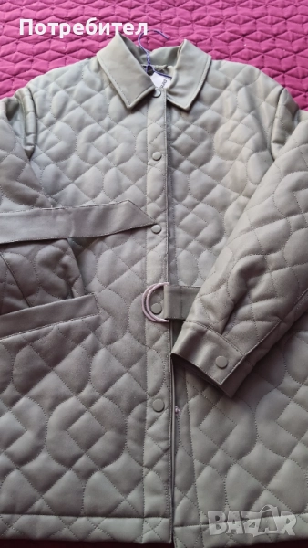 Ново кожено яке с вата,зимно, снимка 1