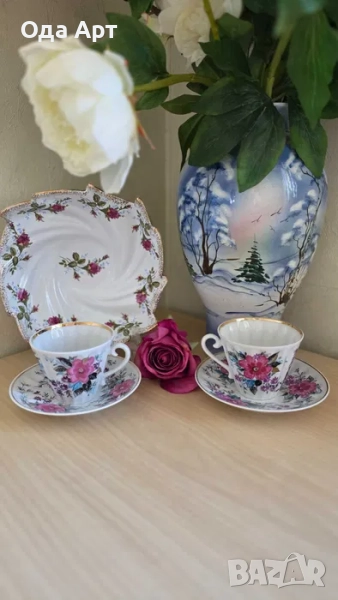 руски порцелан, сет за чай, ЛФЗ, снимка 1