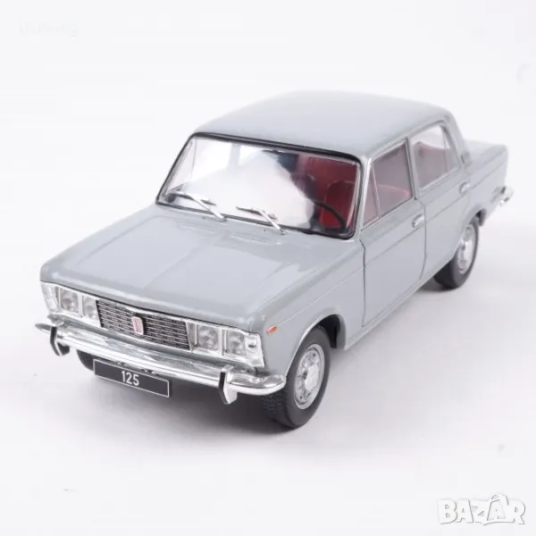 Метална колa FIAT 125 Special / Фиат, 1970, WhiteBox, мащаб 1:24, сив цвят, WB124128, снимка 1