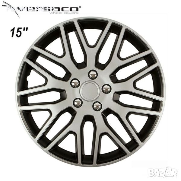 Тасове за джанти 15'' Versaco Dakar Silver/Black, снимка 1