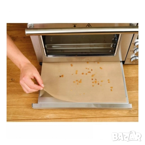 Подложка за Air Fryer 2бр., NoStik, 31x40см.\33x40см., Правоъгълнa  до 260°, кафяв, в плик