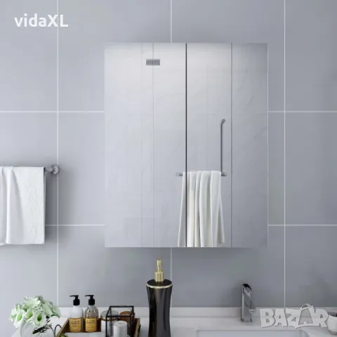 vidaXL Тоалетка с LED, бяла, 60x40x140 см(SKU:323607), снимка 2 - Тоалетки - 48503142