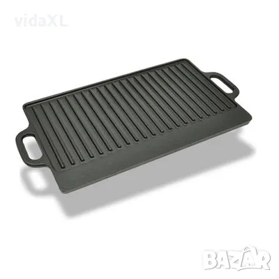 vidaXL Чугунена плоча за печене с две лица, 50x23 см (SKU:50126), снимка 1 - Съдове за готвене - 48361447