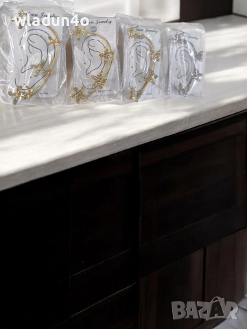 Цели обеци за ухо-4.5e, снимка 4 - Обеци - 52391516