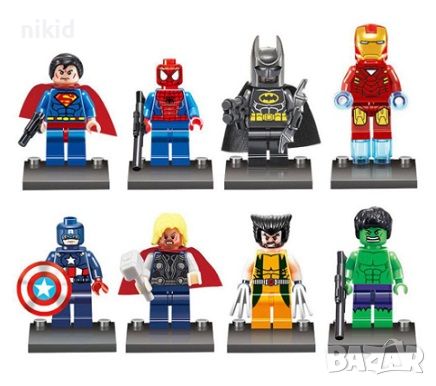 8 фигурки за Лего конструктор герои Marvel Марвел Отмъстителите Батман Супермен СпайдърМен, снимка 6 - Фигурки - 17552855