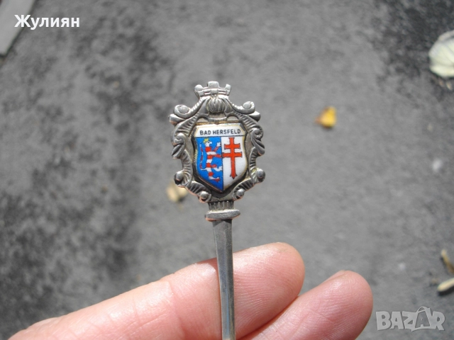 СТАРА СРЕБЪРНА ЛЪЖИЧКА СРЕБРО 800 , снимка 2 - Антикварни и старинни предмети - 52107729