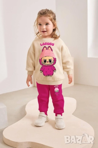 детски ватиран комплект labubu