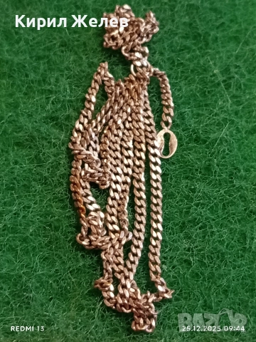 Сребърно колие плетка Кубинска верига майсторска ръчна изработка 39775, снимка 3 - Колиета, медальони, синджири - 52895624