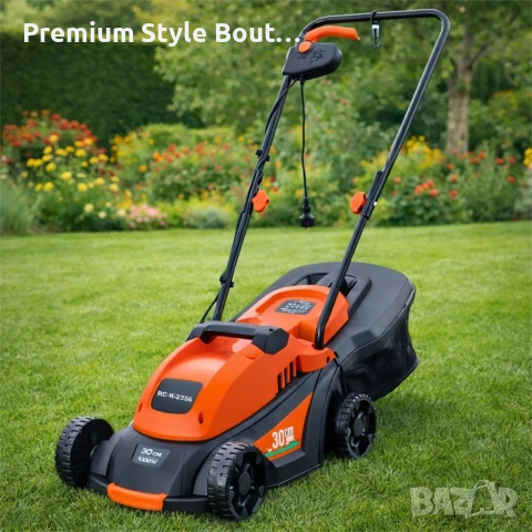 Мощна и лека електрическа градинска косачка 1000W, Кош за трева 35L, Регулируема височина, снимка 2 - Друга електроника - 53943152