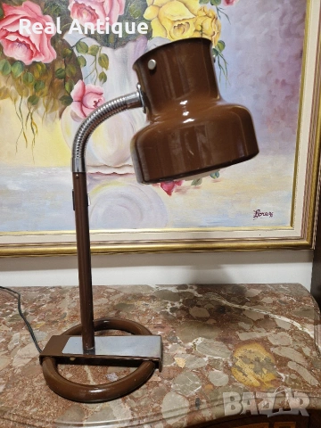 Уникална рядка антикварна шведска настолна лампа , снимка 6 - Настолни лампи - 53932457