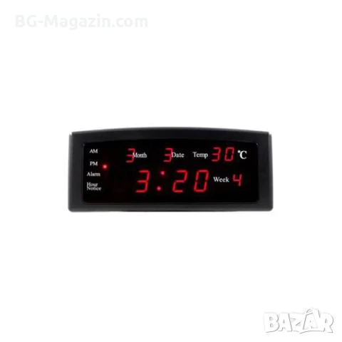 Голям електронен настолен часовник с термометър дата за спалня офис дигитален температура на ток, снимка 3 - Други - 51038215