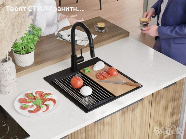 Oslo 50 TOP кухненска гранитна мивка Осло 50 XXL Top 480 x 500 мм, снимка 5 - Мивки - 51497446