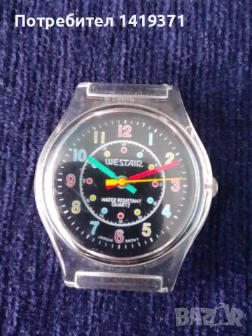 Ръчен часовник Westair водоустойчив прозрачен - Батерия SR620SW, снимка 2 - Дамски - 45687743