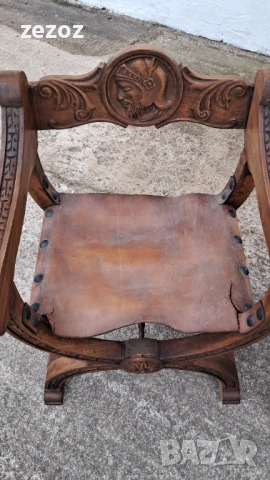 Антикварни кресла масив и кожа, снимка 7 - Дивани и мека мебел - 53354240